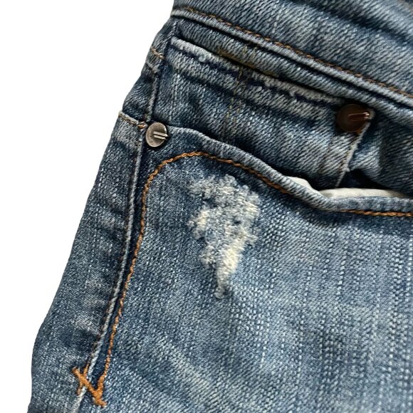 Indie Denim Embroidered Distressed Bootcut Jeans Women W29 Blue Western Countryg - Picture 5 of 16